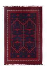 Mira Afgan 4 Kaymaz Tabanlı Yıkanabilir Klasik Kilim Lacivert - 200x300