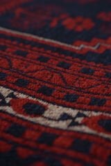 Mira Afgan 4 Kaymaz Tabanlı Yıkanabilir Klasik Kilim Lacivert - 120x180