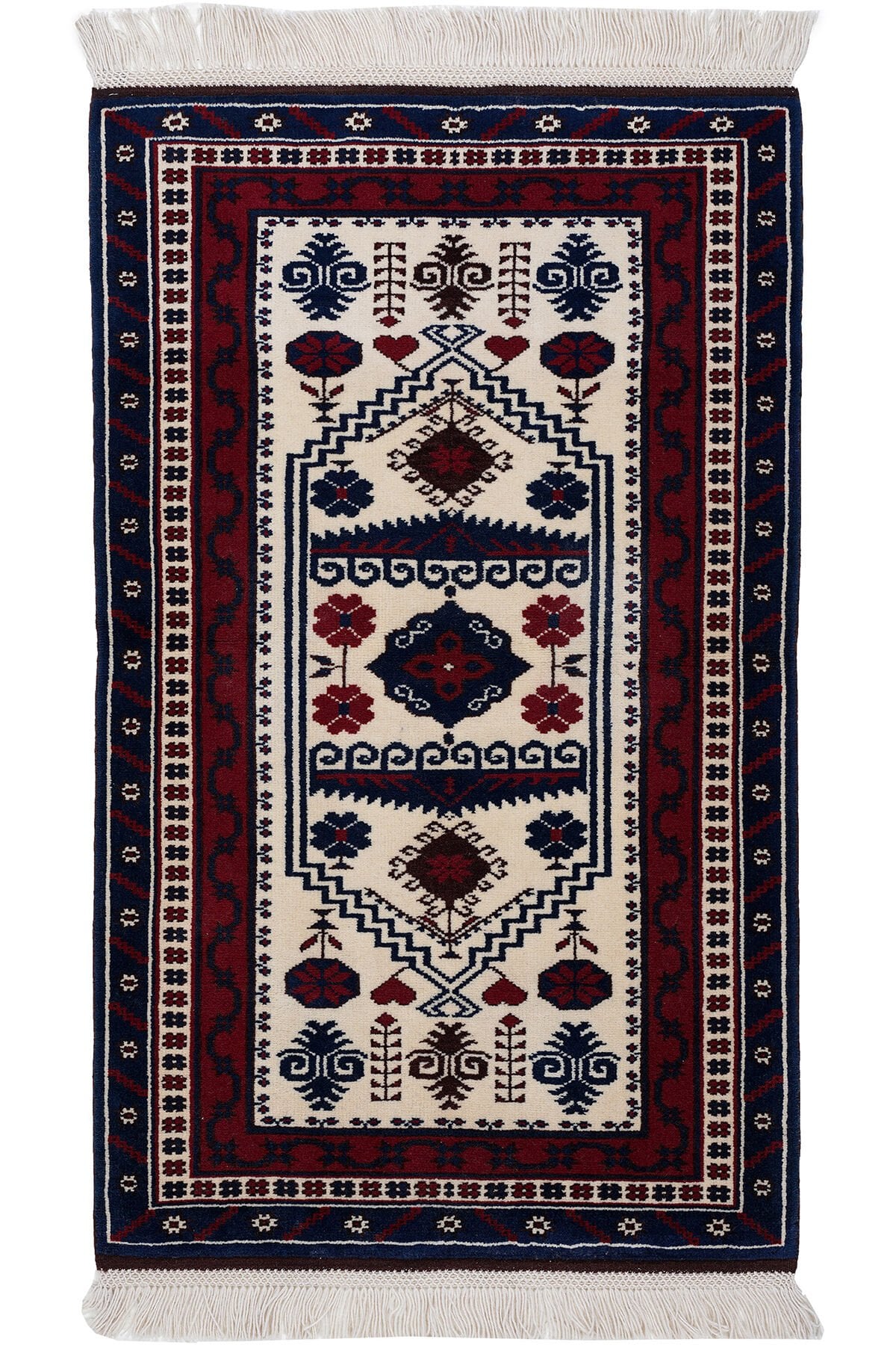 Yağcıbedir 64005 El Dokuma Yün Halı Kırmızı - 81x133