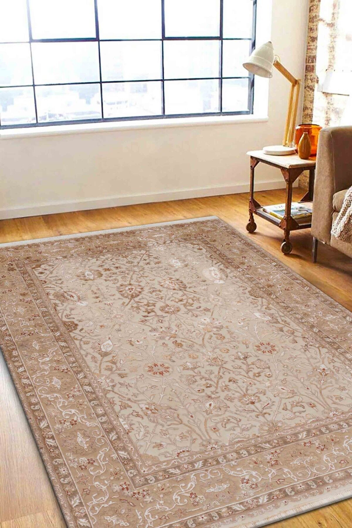 Kumkapı Bej Otantik El Dokuma Halı