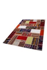 Kilim Patchwork Renkli Modern El Dokuma Halı
