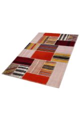 Kilim Patchwork Renkli Modern El Dokuma Halı