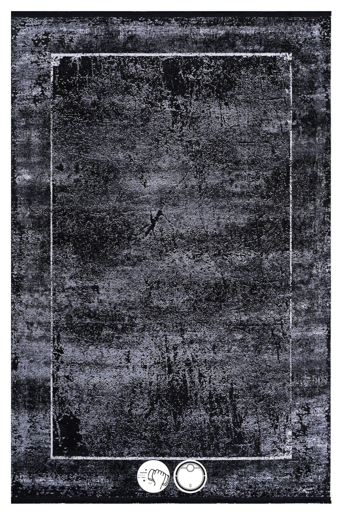 Royal Nero No03A Modern Makine Halısı