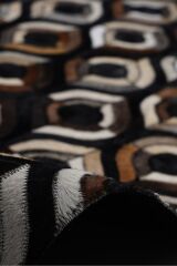 Leather Patcwork Kclr 33 Naturel Deri Halı