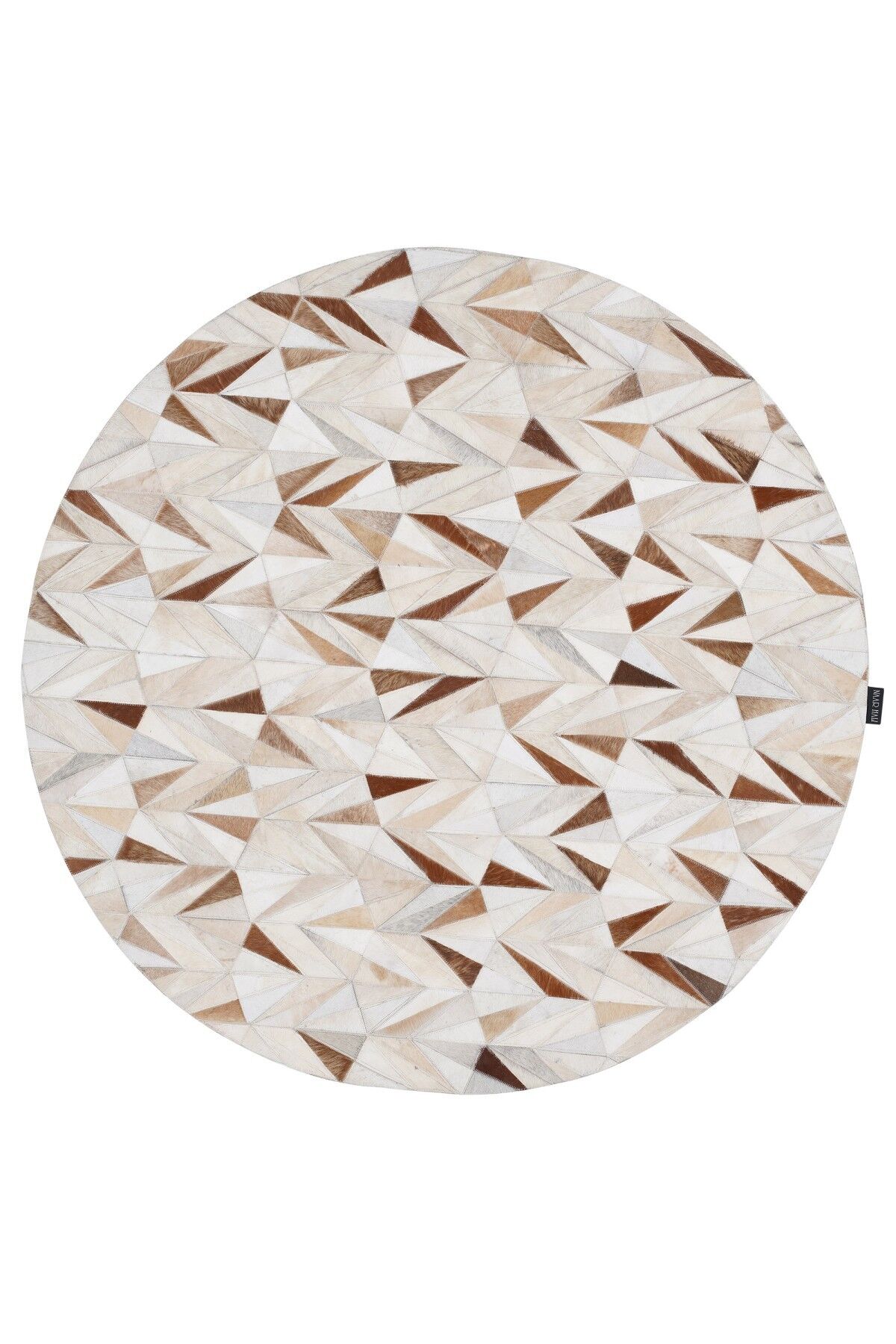 Leather Patcwork Kclr 36 Naturel Deri Halı
