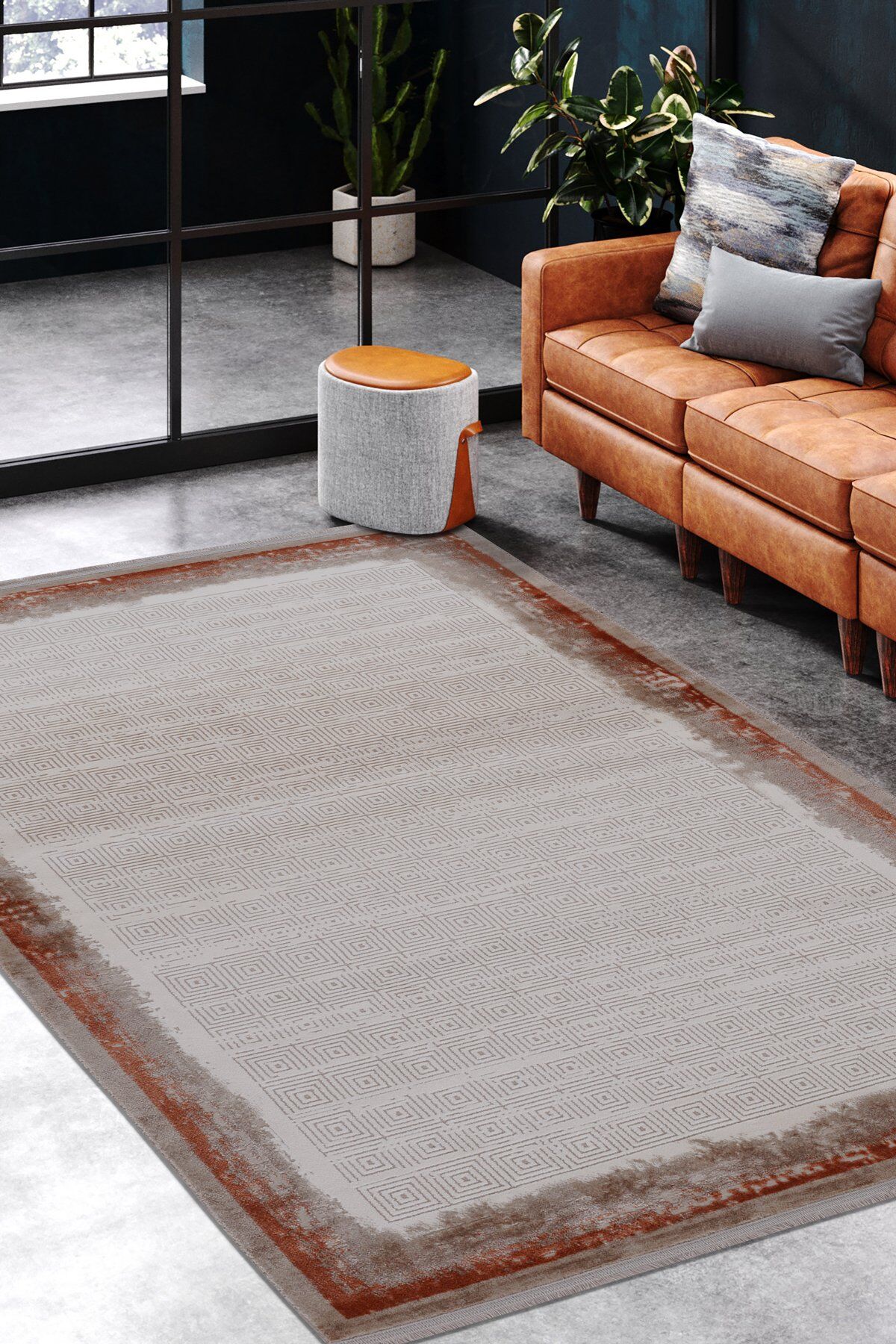 Lizbon 4513 Krem Klasik Salon Halısı Koridor Makine Halısı