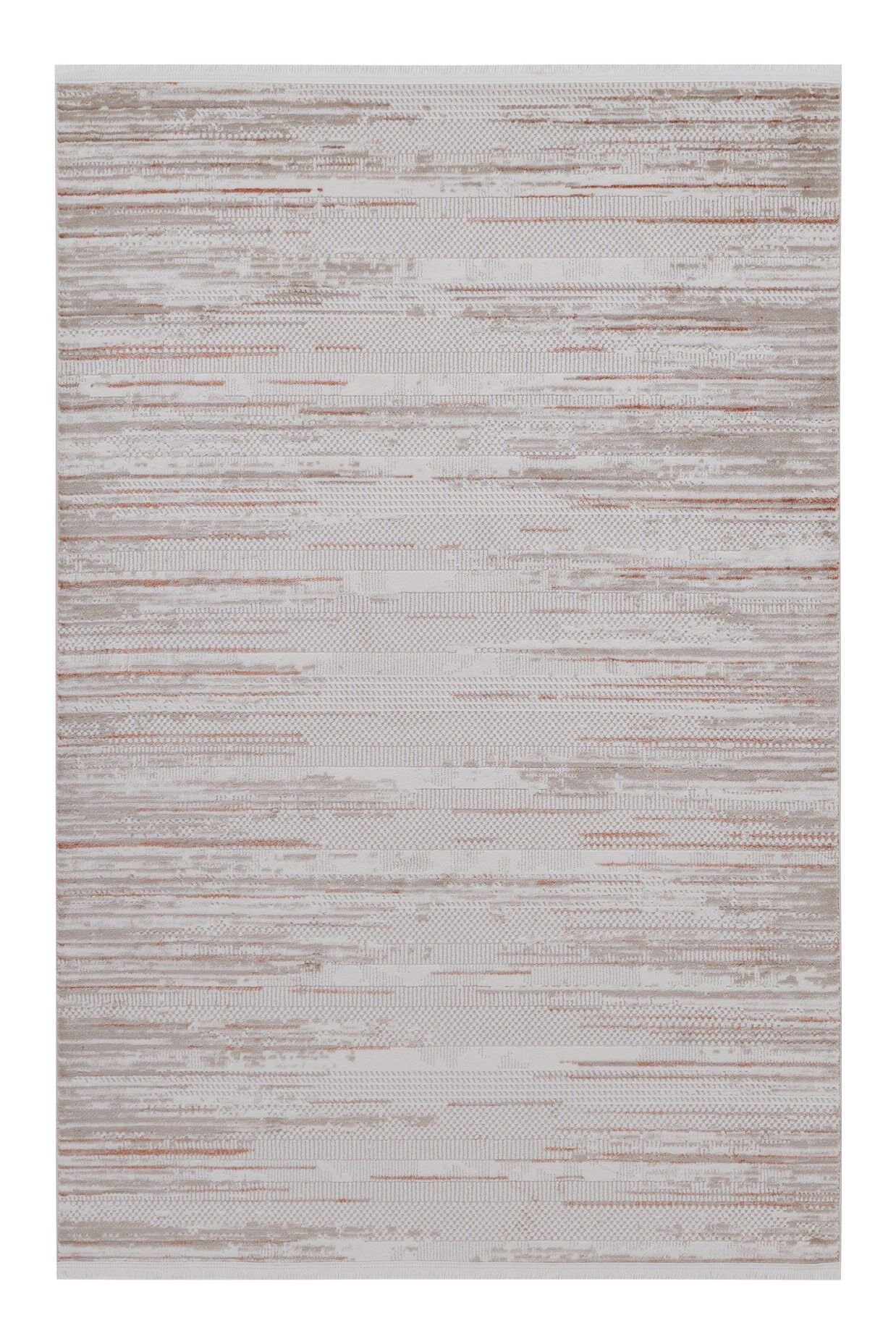 Lizbon 4516 Krem Modern Mutfak Halısı Koridor Makine Halısı
