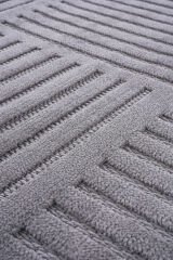 Prag 9202 Gri Geometrik Salon Halısı