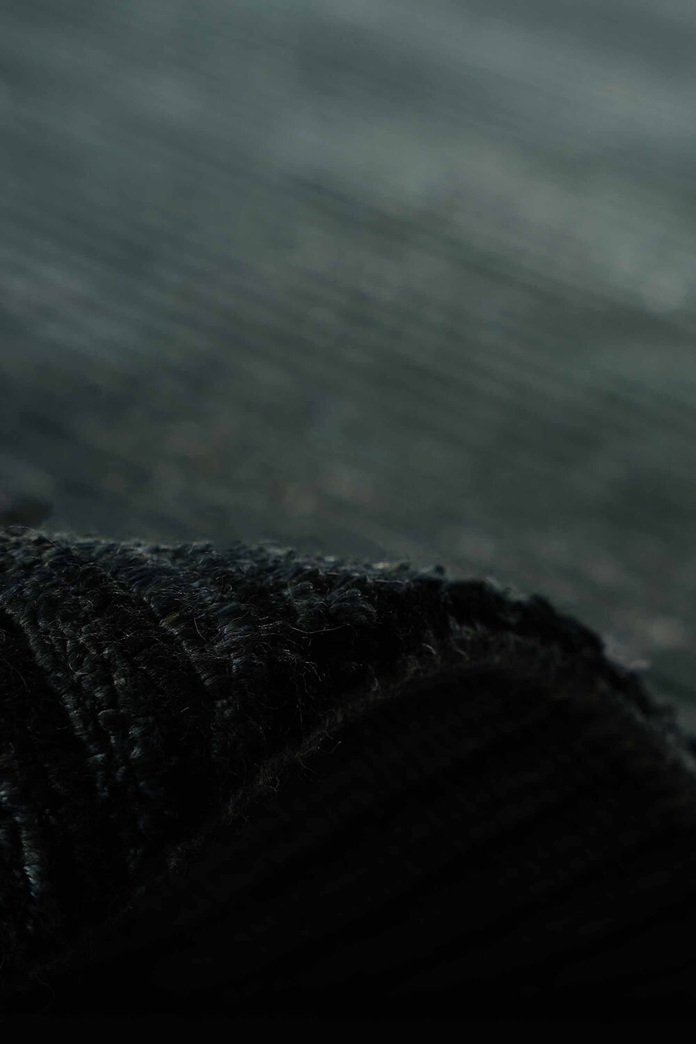 Nepal 3523 Siyah El Dokuma Kalın Bambu Halı