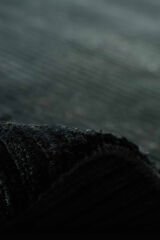 Nepal 3523 Siyah El Dokuma Kalın Bambu Halı