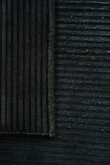 Nepal 3523 Siyah El Dokuma Kalın Bambu Halı