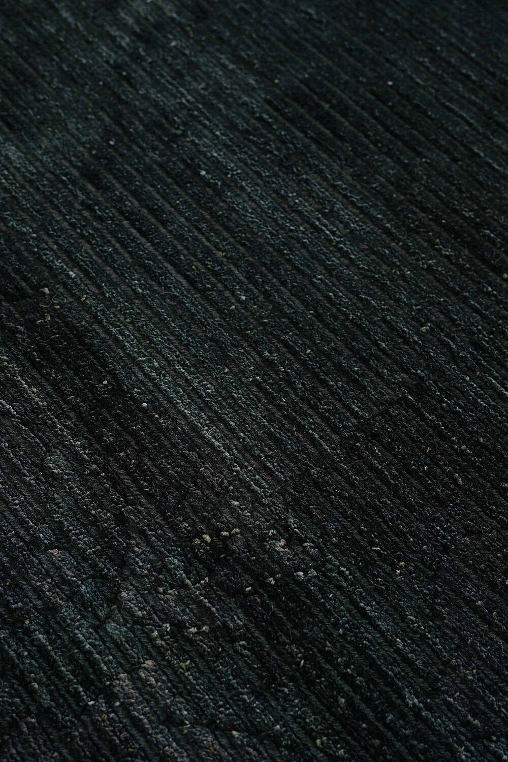 Nepal 3523 Siyah El Dokuma Kalın Bambu Halı