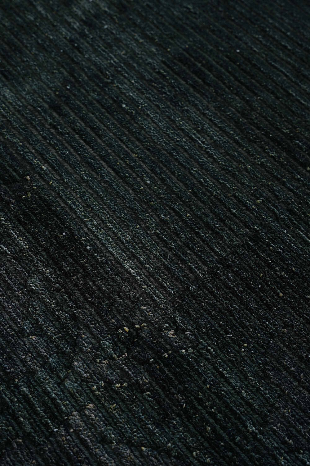 Nepal 3523 Siyah El Dokuma Kalın Bambu Halı