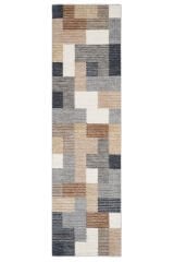 Nepal 3579 El Dokuma Kalın Bambu Halı Renkli - 80x300