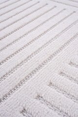 Prag 9204 Bej Geometrik Salon Halısı