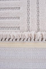 Prag 9204 Bej Geometrik Salon Halısı