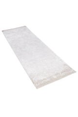 Nepal 3661 El Dokuma Kalın Bambu Halı PUDRA / BEYAZ - 86x237