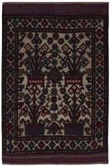 Afgan Berceste Kilim Kırmızı Otantik El Dokuma Halı