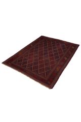 Afgan Berceste Kilim Kırmızı Otantik El Dokuma Halı