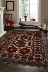 Afgan Berceste Kilim Kırmızı Otantik El Dokuma Halı