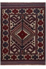 Afgan Berceste Kilim Kırmızı Otantik El Dokuma Halı