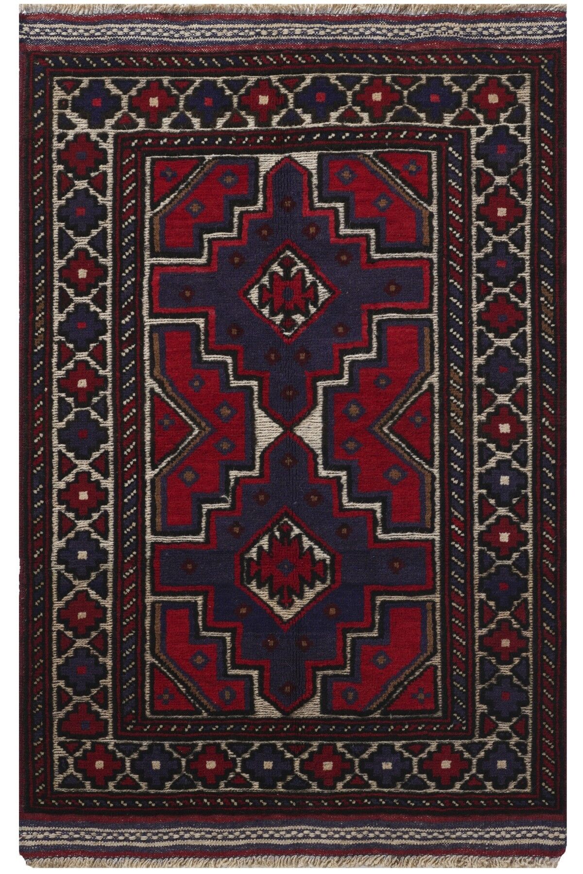 Afgan Berceste Kilim Kırmızı Otantik El Dokuma Halı