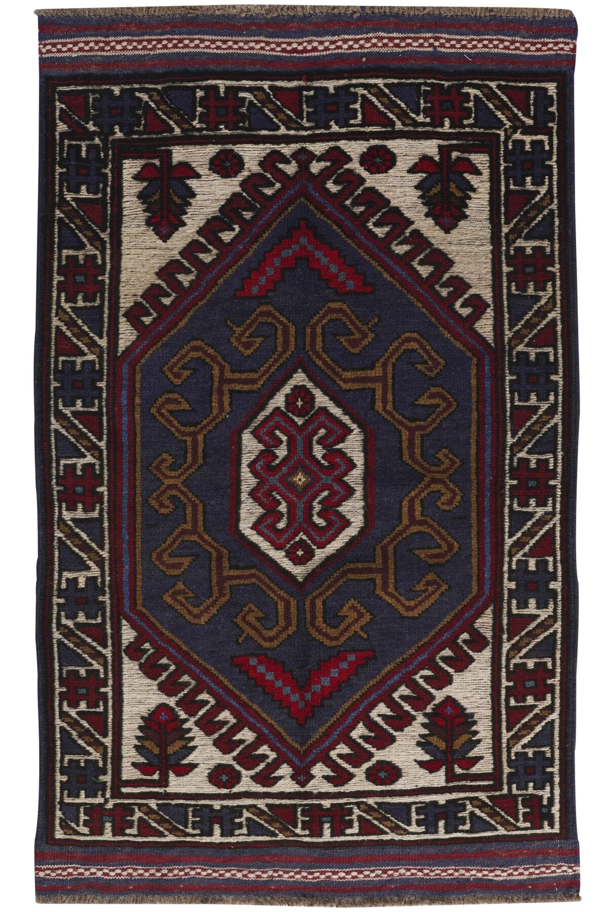 Afgan Berceste Kilim Kırmızı Otantik El Dokuma Halı