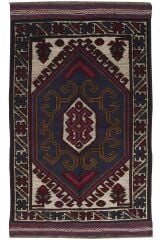 Afgan Berceste Kilim Kırmızı Otantik El Dokuma Halı