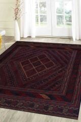 Afgan Berceste Kilim Kırmızı Otantik El Dokuma Halı