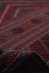 Afgan Berceste Kilim Kırmızı Otantik El Dokuma Halı