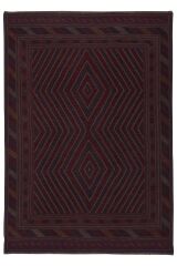 Afgan Berceste Kilim Kırmızı Otantik El Dokuma Halı