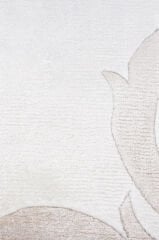 Nepal 3610 El Dokuma Kalın Bambu Halı Beyaz - 90x150