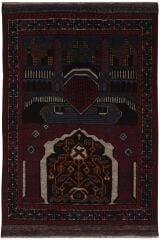 Afgan Berceste Kilim Kırmızı Otantik El Dokuma Halı