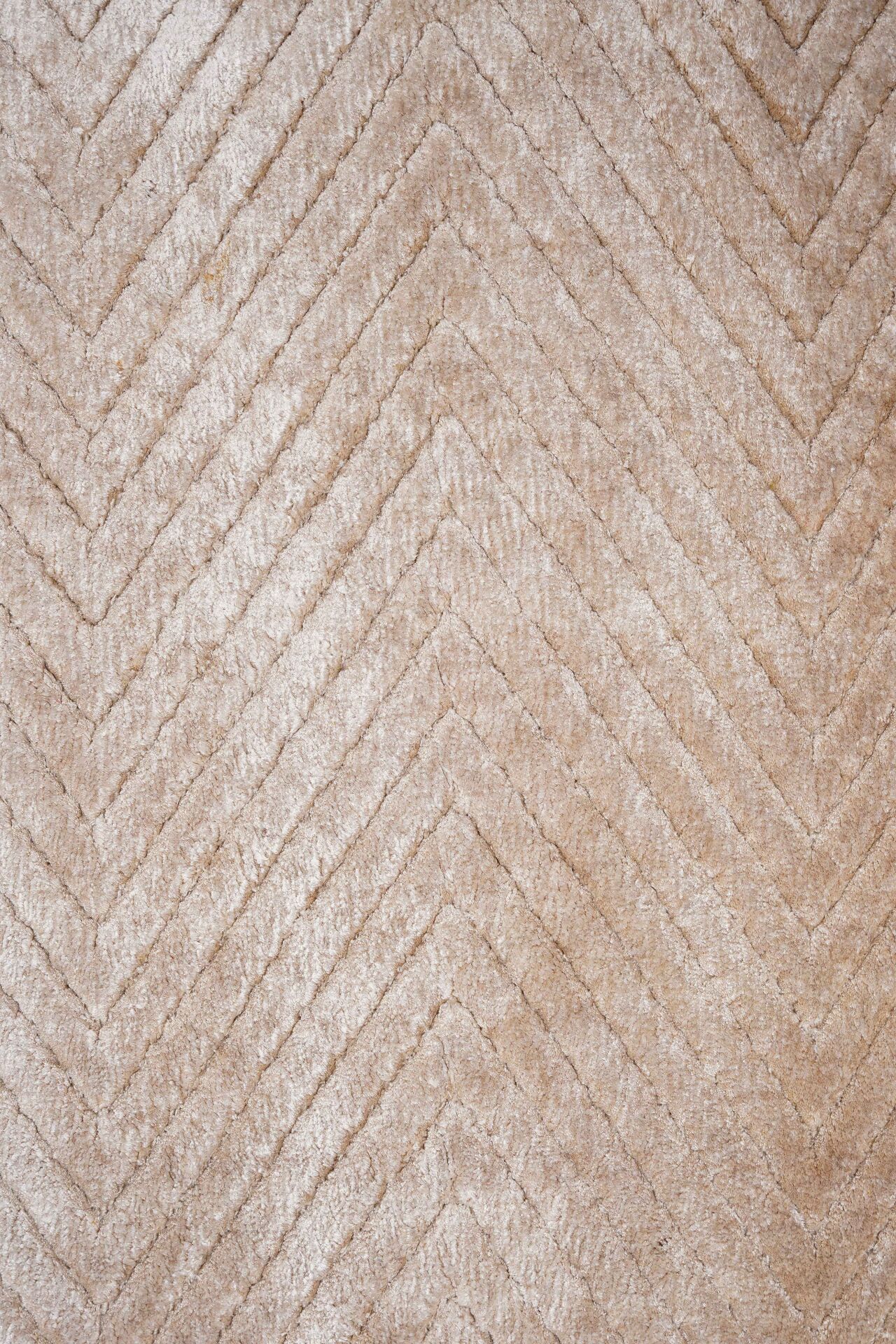 Nepal 3645 El Dokuma Kalın Bambu Halı Bej - 80x300
