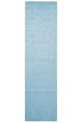Nepal 3669 El Dokuma Kalın Bambu Halı TURKUAZ - 80x300