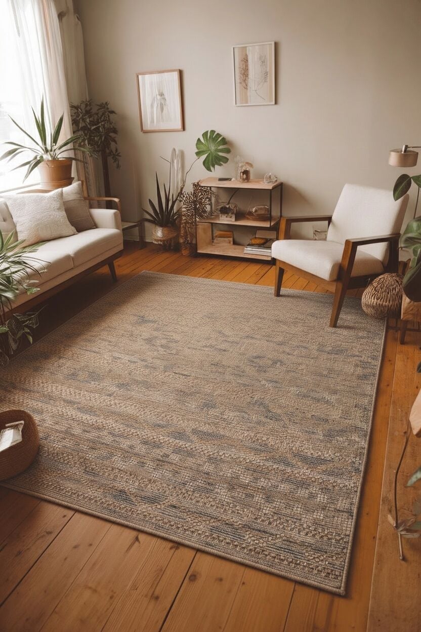 Beırut 9103 Doğal Hasır Dokulu Jüt Halı