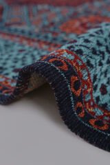 Mira Memlük V15 Kaymaz Tabanlı Yıkanabilir Klasik Kilim TURKUAZ - 80x300