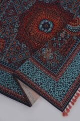 Mira Memlük V15 Kaymaz Tabanlı Yıkanabilir Klasik Kilim TURKUAZ - 200x300