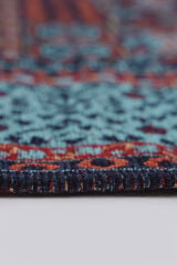 Mira Memlük V15 Kaymaz Tabanlı Yıkanabilir Klasik Kilim TURKUAZ - 80x150