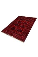 Afgan Khamyab Kırmızı Otantik El Dokuma Halı