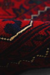 Afgan Khamyab Kırmızı Otantik El Dokuma Halı