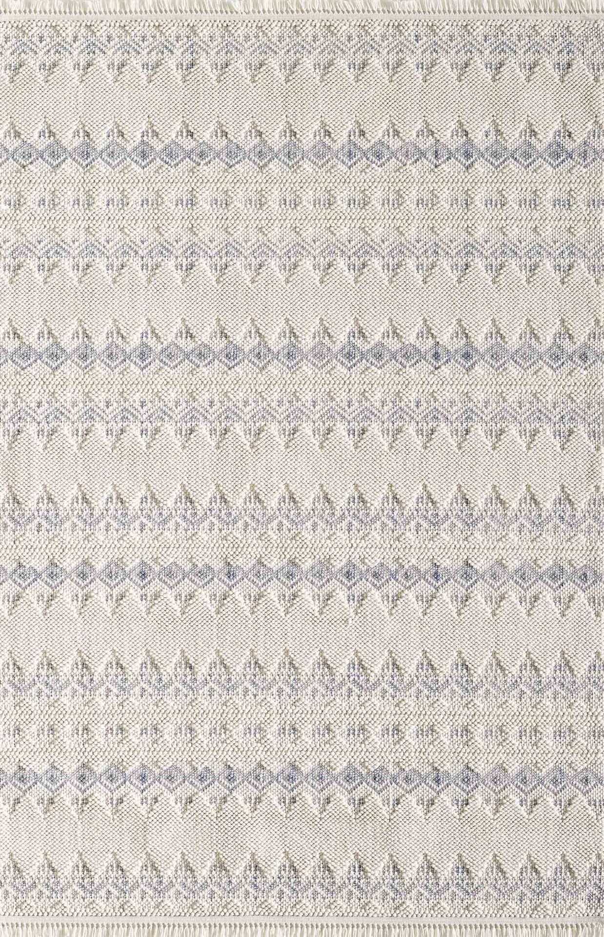 Royal Pooly JJ06A Salon Halısı Krem / Mavi - 80x150