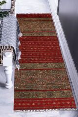 Afgan Orjin Kırmızı Otantik El Dokuma Halı