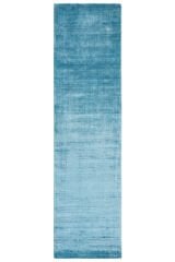 Nepal 3659 El Dokuma Kalın Bambu Halı TURKUAZ - 80x300