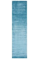 Nepal 3659 El Dokuma Kalın Bambu Halı TURKUAZ - 80x300