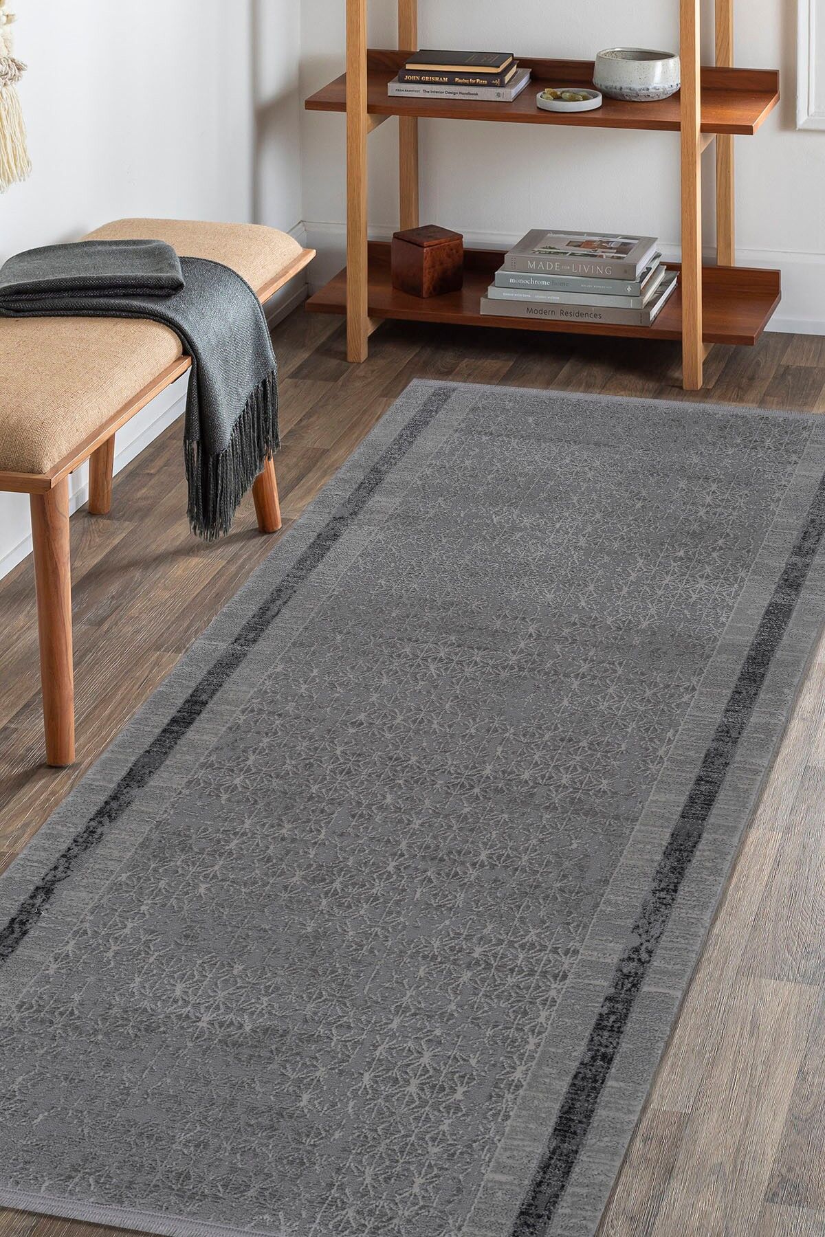 Seven Day VV00D Gri Soft Modern Makine Halısı