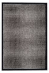 Sisal 4510 Gri Dokulu Siyah Bordürlü Jüt Halı