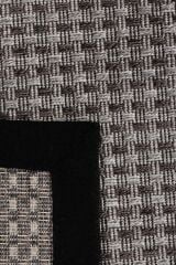 Sisal 4510 Gri Dokulu Siyah Bordürlü Jüt Halı