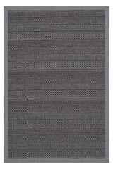 Sisal 4607 Gri Etnik Desenli Bordürlü Jüt Halı