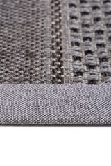Sisal 4607 Gri Etnik Desenli Bordürlü Jüt Halı